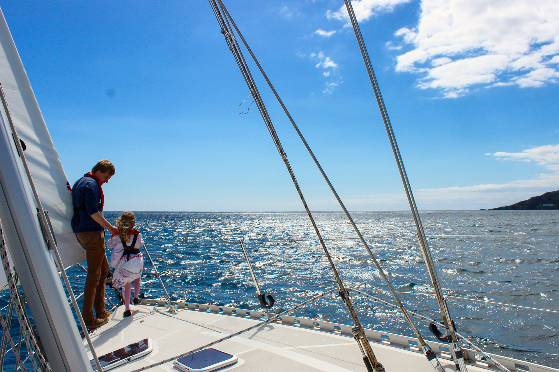 father and daughter boat trip